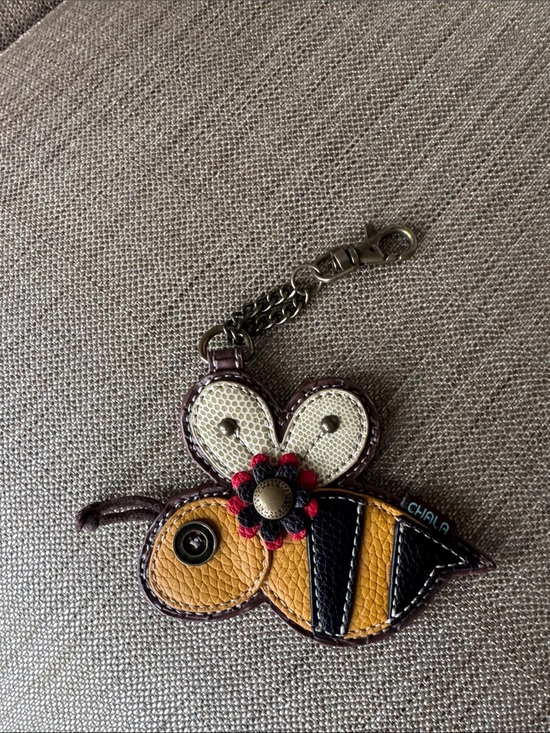 Chala Accessories - Chala Yellow, Black & Cream Bee Charm with Red Accent